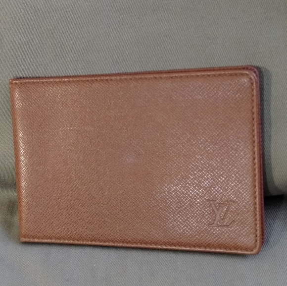 LOUIS VUITTON LEATHER BI-FOLD CARD/PHOTO HOLDER POCKET ORGANIZER ~ AUTHENTIC - Picture 6 of 14